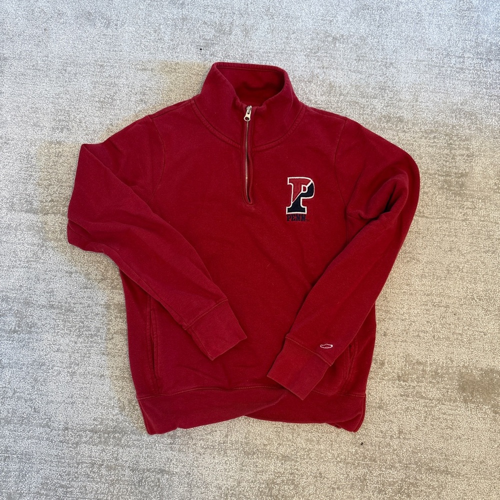 Red Half-Zip Sweater